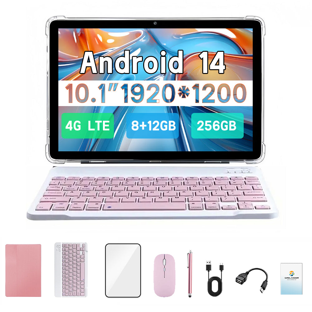 CRELANDER T6OPRO Tablet Android 14, 8GB+12GB Expandable RAM, 256GB Storage, 1920X1200 High Resolution