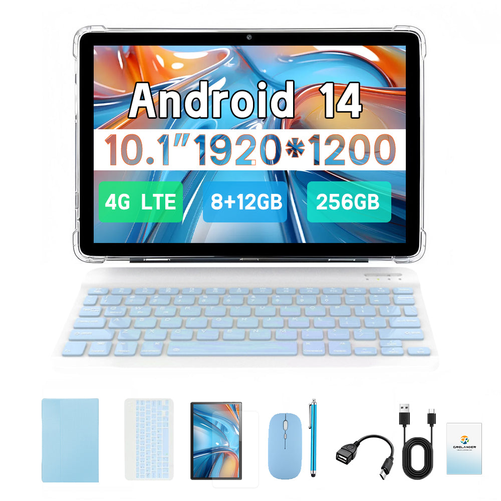 CRELANDER T6OPRO Tablet Android 14, 8GB+12GB Expandable RAM, 256GB Storage, 1920X1200 High Resolution