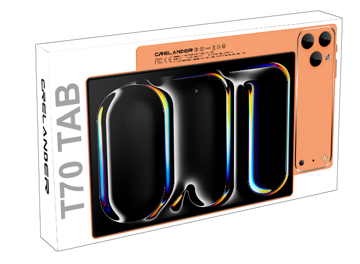 CRELANDER T70PRO 10.1 Inch Tablet with 24GB(8+16GB Expanded) RAM And 128GB ROM +Support 1TB TF Expansion, 1280x800 IPS
