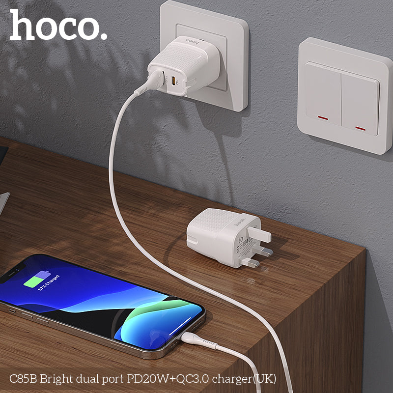 Crelander hoco.C8B Dual Port PD 20W+QC3.0 Charger