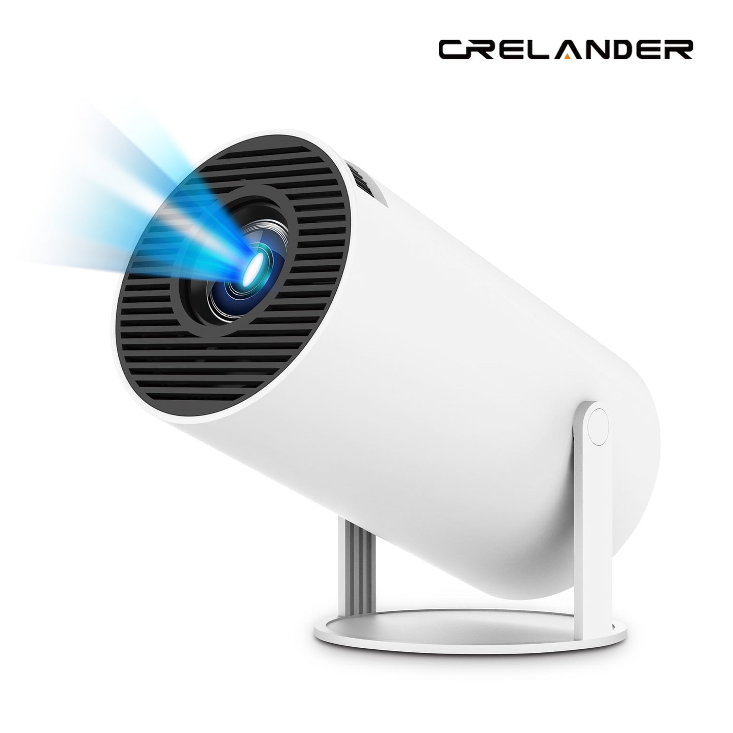 CRELANER Mini Projector 4K support with WiFi 6 and Bluetooth 5.4, 180°Rotatable Portable