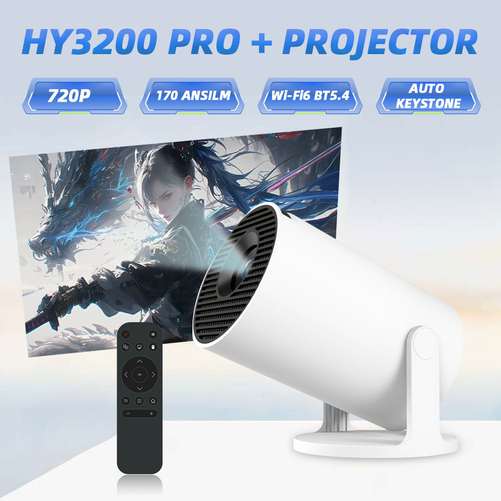 CRELANER Mini Projector 4K support with WiFi 6 and Bluetooth 5.4, 180°Rotatable Portable