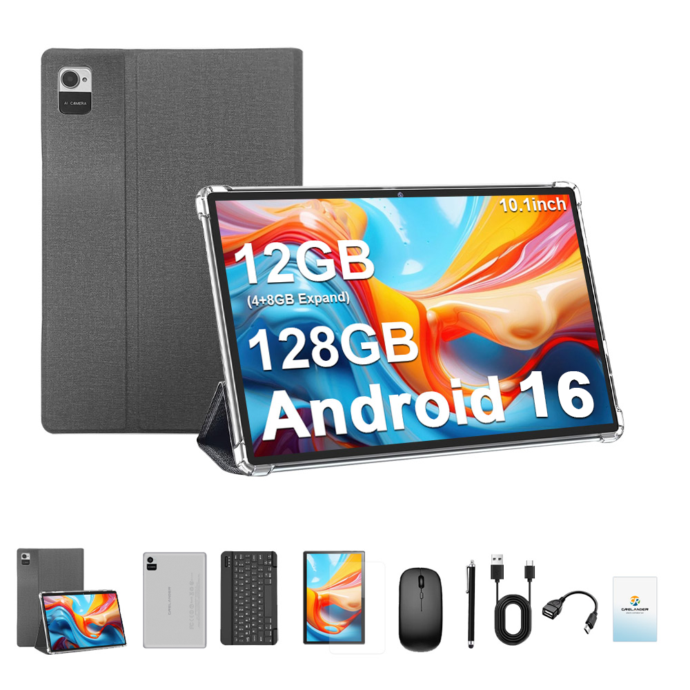 CRELANDER W30PRO Android Tablet, 10.1 Inch Android 16 Tablet with 1280x800