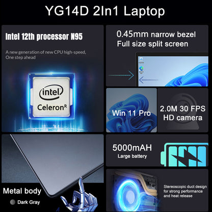 CRELANDER 10.5"+10.5" Yoga Laptop Intel