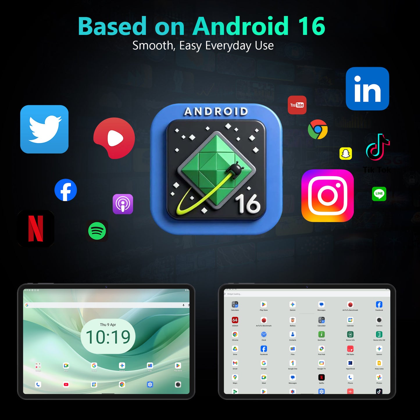 CRELANDER T66 Tablet 13.4 Inch Android 16 Tablets 120Hz Display