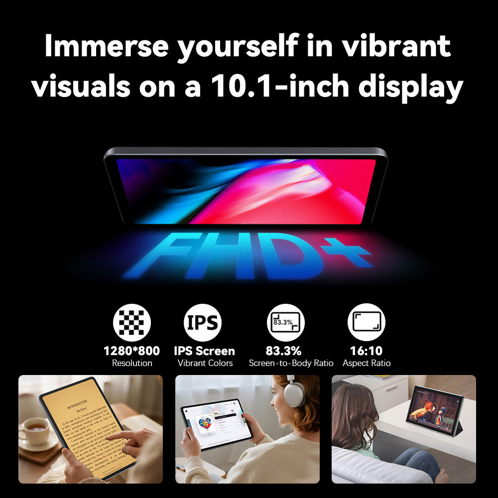 CRELANDER W30PRO Android Tablet, 10.1 Inch Android 16 Tablet with 1280x800