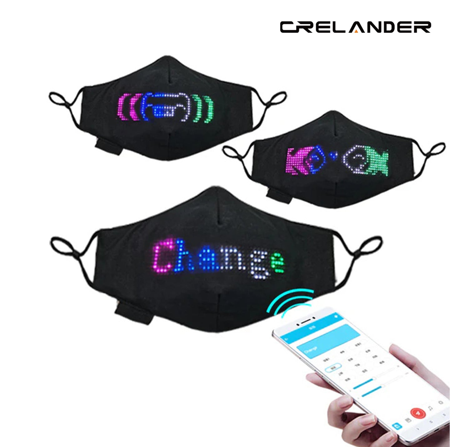 Crelander APP Activated LED Face Mask