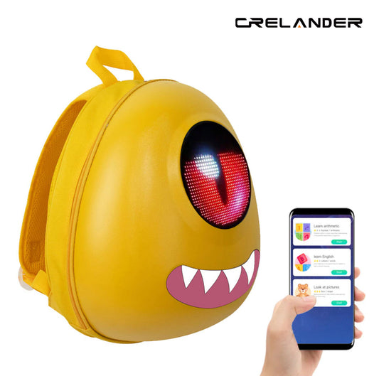 Crelander Monster LED Bolso para niños con ojos