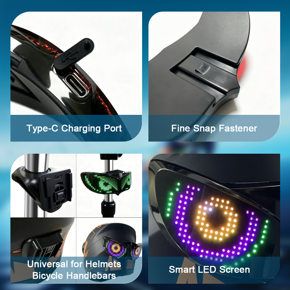 Crelander Helmet lights and bicycle taillights with cool LED colors, perfect for outdoor cycling(Helmet not included).