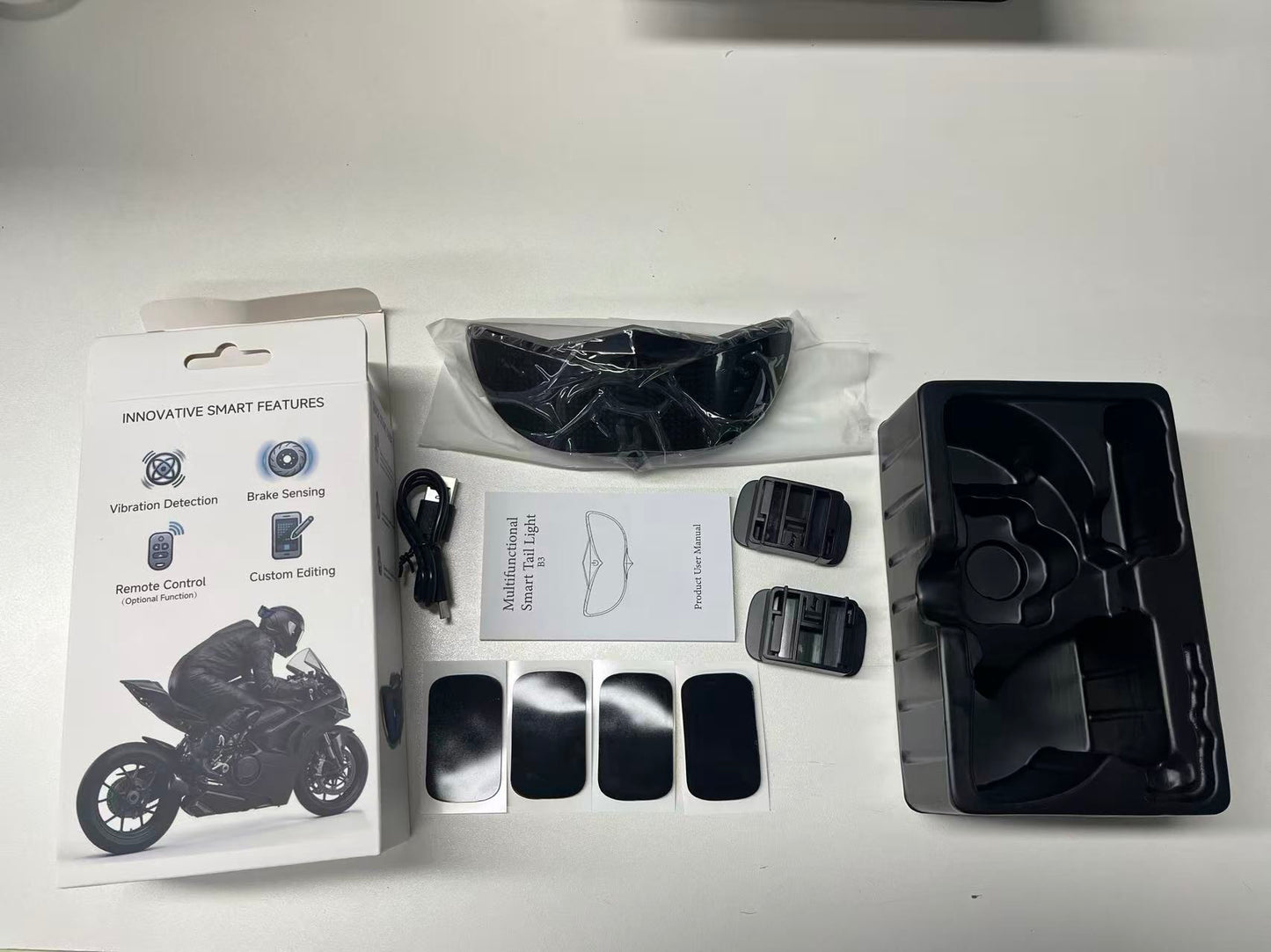 Crelander Helmet lights and bicycle taillights with cool LED colors, perfect for outdoor cycling(Helmet not included).
