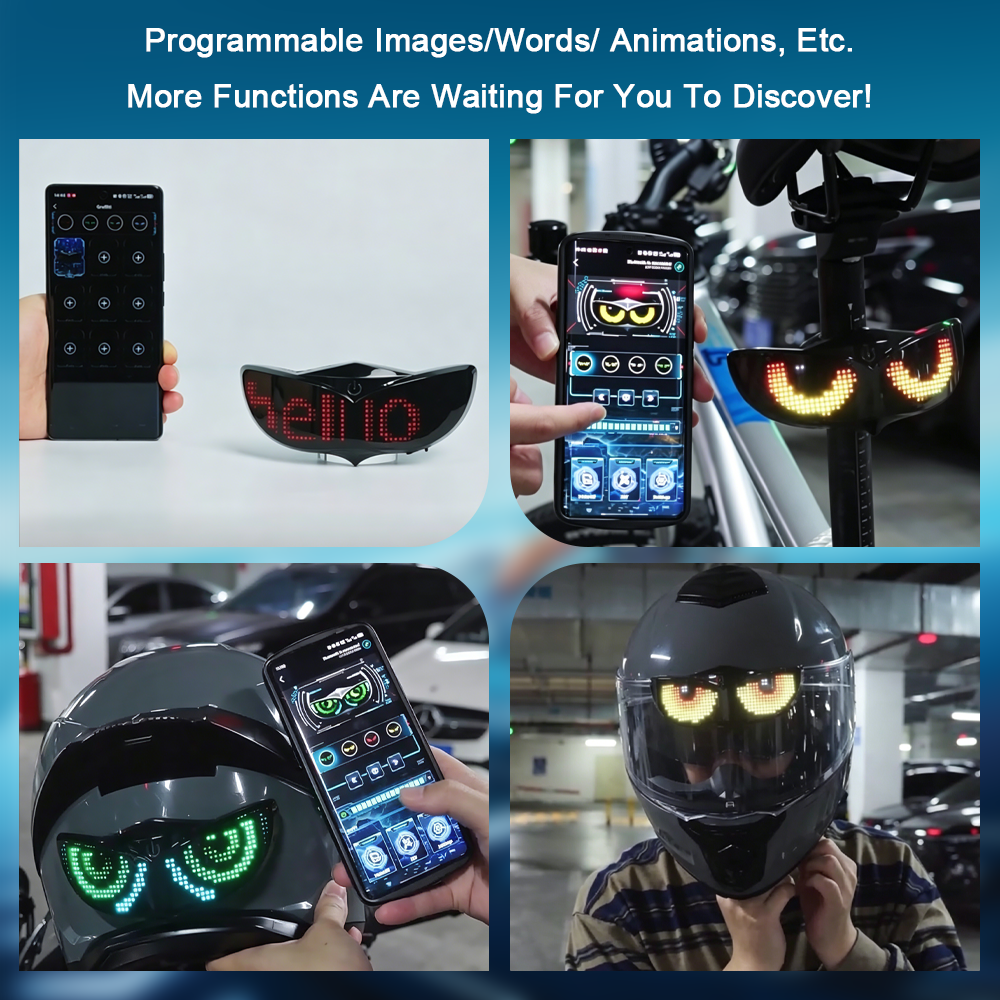 Crelander Helmet lights and bicycle taillights with cool LED colors, perfect for outdoor cycling(Helmet not included).