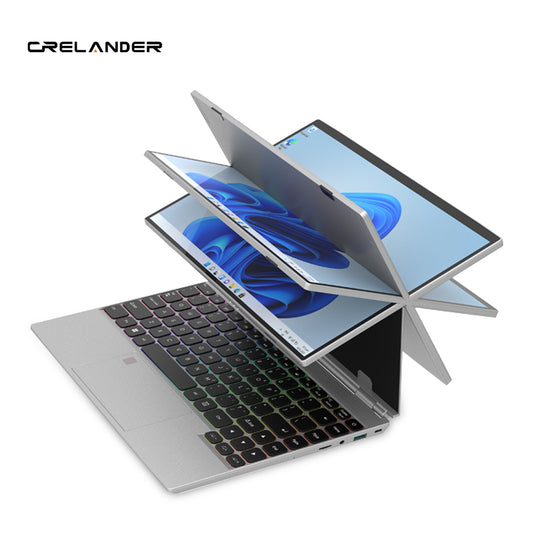 CRELANDER 14 Inch 360 Degree Rotating Touch Screen Laptop
