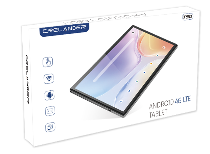 CRELANDER T50 Tablet PC 10.1 Inch IPS Screen Octa Core 16GB+128GB Dual