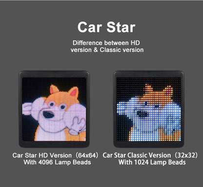 Pantalla LED de estrella de coche Emoji controlada por voz de Crelander
