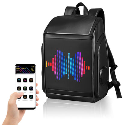 CRELANDER New Arrival LED Display Backpack With Speaker Bluetooth