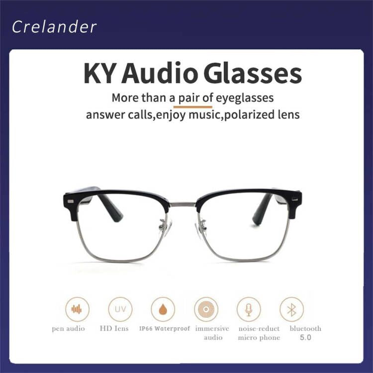 KX-08B Gafas inteligentes Inalámbrico Bluetooth Manos libres Llamadas Música Gafas anti-azules