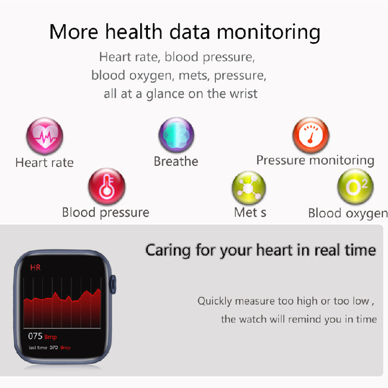 W37 Smartwatch IWO Reloj Inteligente Impermeable Ritmo cardíaco Sport Fitness Tracker Serie 7 Reloj inteligente