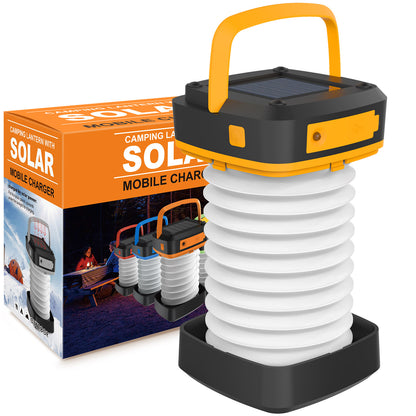 Crelander Portable Collapsible Solar LED Camping Light  with 3 Lighting Modes