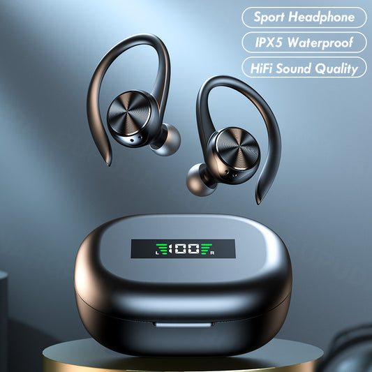 R200 Sports Bluetooth Wireless  Bluetooth Earphones IPX5 Waterproof Ear Hooks HiFi Stereo Music Earbuds for Phone