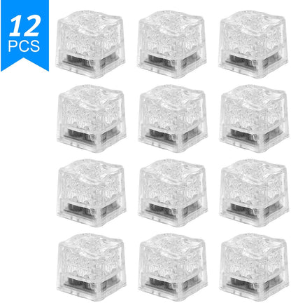 Crelander 12 Pack Multi Color Led Ice Cubes for Drinks