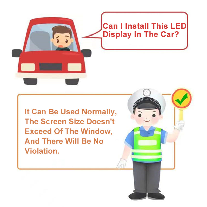 Crelander APP Control Car LED Display For Car Rear Window