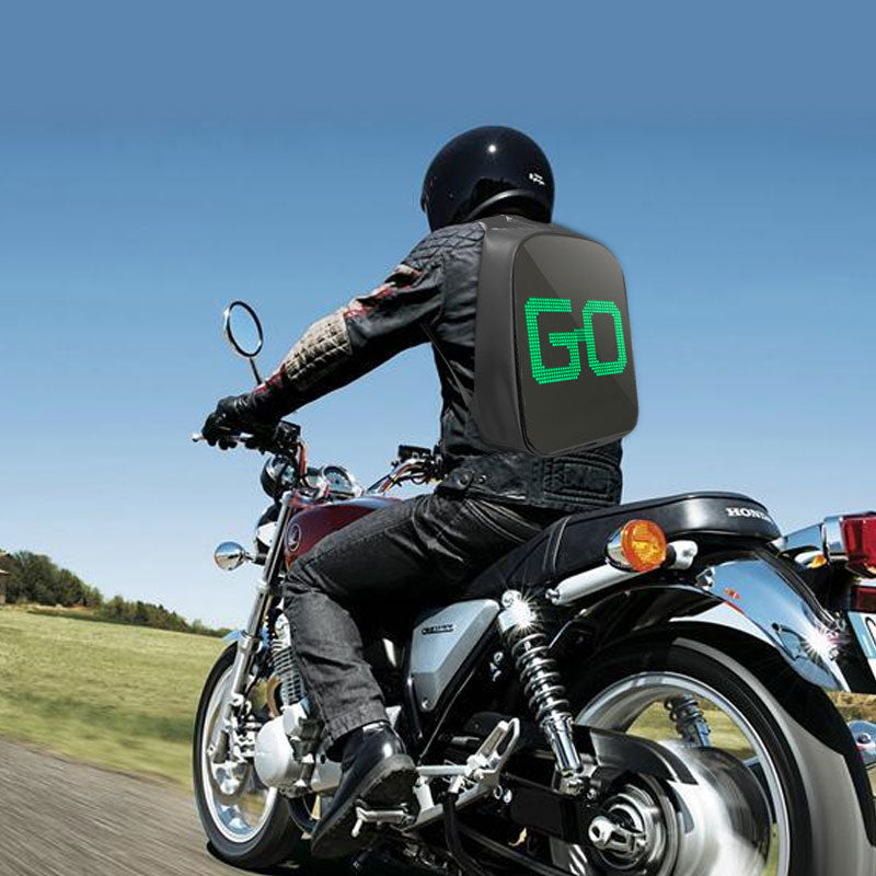 CRELANDER LED Motorcycle Backpack(Can Expand Space And Put In Your Helmet)