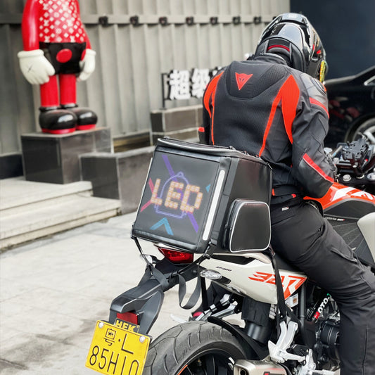 Cajas traseras de asiento de motocicleta a prueba de agua con pantalla LED -revnsk8