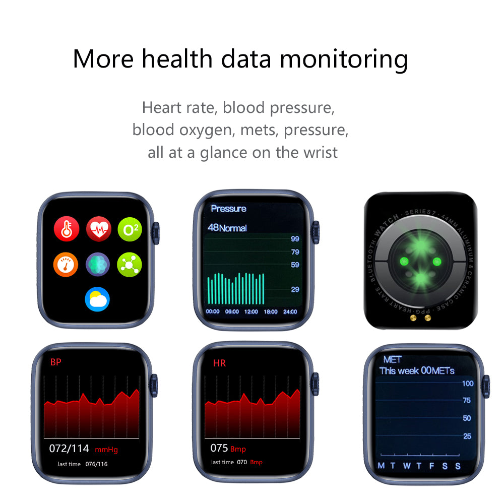 W37 Smartwatch IWO Reloj Inteligente Impermeable Ritmo cardíaco Sport Fitness Tracker Serie 7 Reloj inteligente